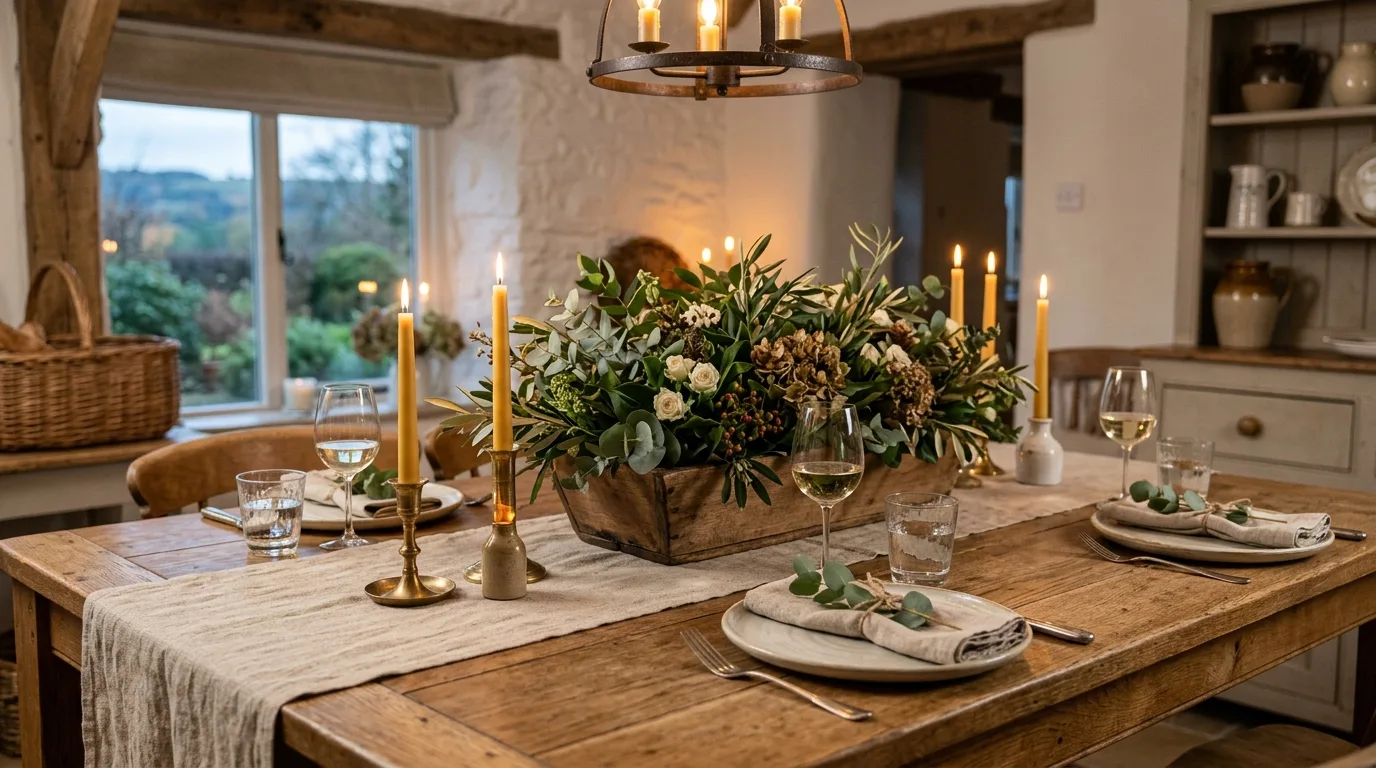 Farmhouse Dining Table Setup for 10 farmhouse decor ideas for a cozy home